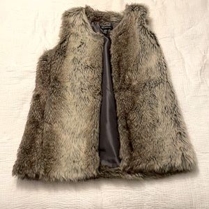 INC Faux Fur Vest